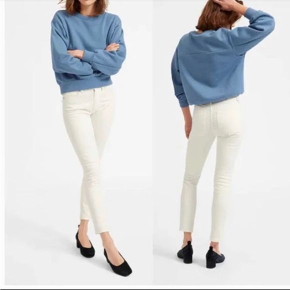 Everlane Denim - Everlane Women’s Mid Rise Skinny Ankle White Size 26